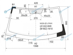 W220-2D LFWX Стекло лобовое MERCEDES-BENZ CL-CLASS C215 2D 99-06