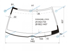 5330AGNBL LFWX Стекло лобовое MERCEDES-BENZ E-CLASS C124 2D CPECBR 86-95