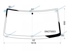 SNGT0003 Стекло лобовое MERCEDES-BENZ MB140 VANSSANGYONG ISTANA VAN 95-