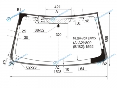 ML320-VCP LFWX Стекло лобовое MERCEDES-BENZ ML-CLASS W163 97-05