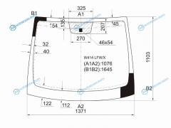 W414 LFWX Стекло лобовое MERCEDES-BENZ VANEO 01-06