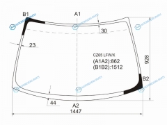 CZ65 LFWX Стекло лобовое MITSUBISHI CHARIOTSPACE WAGON 91-97