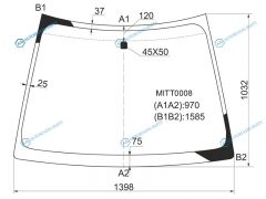 MITT0008 Стекло лобовое MITSUBISHI COLT Z2A 5D HBK 02-12