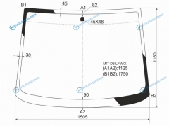 MIT-D5 LFWX Стекло лобовое MITSUBISHI DELICA D5 07-