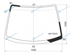 MITT0010 Стекло лобовое MITSUBISHI DELICA VAN 94-07