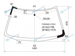 FW00620 LFWX Стекло лобовое MITSUBISHI ECLIPSE 2D CPE 90-95