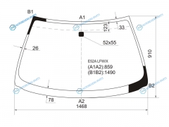 E52A LFWX Стекло лобовое MITSUBISHI ETERNA 4D SED 92-96