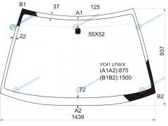 YC41 LFWX Стекло лобовое MITSUBISHI GALANTLEGNUM 45D SEDWGN 96-02