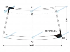 5679AGNBL Стекло лобовое MITSUBISHI L200 06-15 PAJEROMONTERO SPORT 08-15