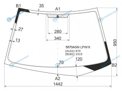 5670AGN LFWX Стекло лобовое MITSUBISHI LANCER 45D 00-07