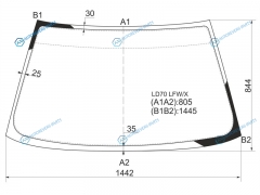 LD70 LFWX Стекло лобовое MITSUBISHI LANCER 45D SEDWGN 91-02