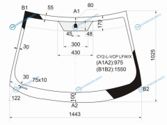 CY2-L-VCP LFWX Стекло лобовое MITSUBISHI LANCER X 07-18