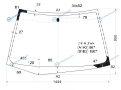 JT41-R LFWX Стекло лобовое MITSUBISHI LANCERCEDIA 45D 00-07