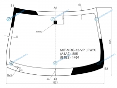 MIT-MRG-12-VP LFWX Стекло лобовое MITSUBISHI MIRAGE 12-