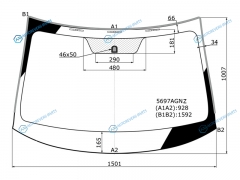5697AGNZ Стекло лобовое MITSUBISHI OUTLANDER 12-