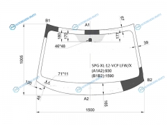 SPG-XL-12-VCP LFWX Стекло лобовое MITSUBISHI OUTLANDER 12-