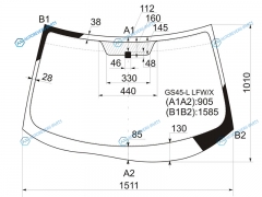 GS45-L LFWX Стекло лобовое MITSUBISHI OUTLANDER XL CWW 05-12PEUGEOT 4007 07-12
