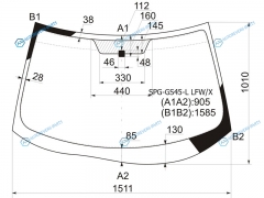 SPG-GS45-L LFWX Стекло лобовое MITSUBISHI OUTLANDER XL CWW 05-12PEUGEOT 4007 07-12