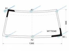 MITT0048 Стекло лобовое MITSUBISHI PAJERO IOPININ 35D 98-10