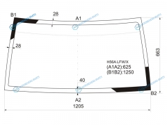 H56A LFWX Стекло лобовое MITSUBISHI PAJERO MINI&JUNIOR 94-98