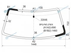 SPG-P45 LFWX Стекло лобовое MITSUBISHI PAJERO SPORTL200 96-08
