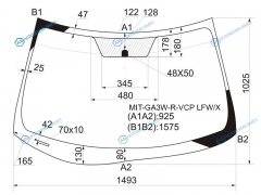 MIT-GA3W-R-VCP LFWX Стекло лобовое MITSUBISHI RVR 10-
