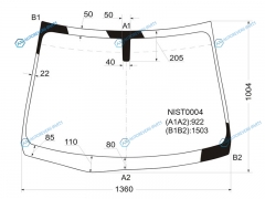NIST0004 Стекло лобовое NISSAN ADWINGROAD Y12 06-