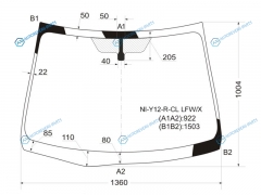 NI-Y12-R-CL LFWX Стекло лобовое NISSAN ADWINGROAD Y12 06-
