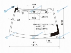 SPG-6007AGNBL LFWX Стекло лобовое NISSAN ALMERA N16N17 (RUS)BLUEBIRD SYLPHYSUNNY 45D 00-