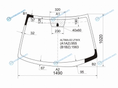 ALTIMA-02 LFWX Стекло лобовое NISSAN ALTIMA 02-06