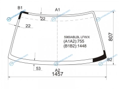 5969ABLBL LFWX Стекло лобовое NISSAN AUSTERSTANZA 45D SEDHBK 87-90