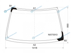 NIST0013 Стекло лобовое NISSAN AVENIREXPERT 98-06