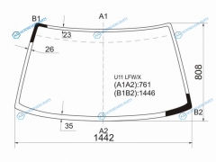 U11 LFWX Стекло лобовое NISSAN BLUEBIRD SEDAN 83-87