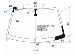 6007AGNBL2P LFWX Стекло лобовое NISSAN BLUEBIRD SYLPHYSUNNY 45D 00-