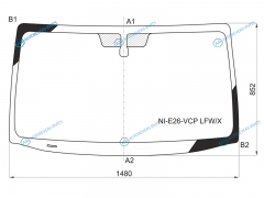 NI-E26-VCP LFWX Стекло лобовое NISSAN CARAVAN E26 13-