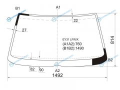 EY31 LFWX Стекло лобовое NISSAN CEDRIC HT 87-91