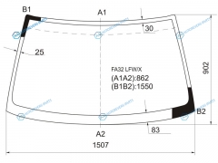 FA32 LFWX Стекло лобовое NISSAN CEFIRO A32MAXIMA 45D 94-00