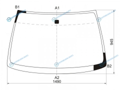NIST0019 Стекло лобовое NISSAN CEFIRO A33 98-03NISSAN MAXIMA 98-06