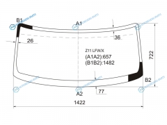 Z11 LFWX Стекло лобовое NISSAN CUBE 02-08