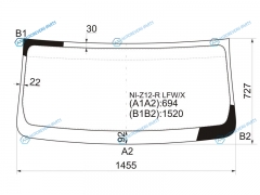 NI-Z12-R LFWX Стекло лобовое NISSAN CUBE 08-