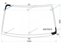 NIST0015 Стекло лобовое NISSAN CUBE 98-02