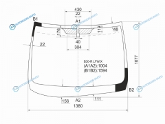B30-R LFWX Стекло лобовое NISSAN LAFESTA B30 04-12