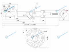 ST-51605-SAA-033 Стойка передняя HONDA FITARIAMOBILIO 01- RH (под развернутый линк ST-51320-SAA-003)