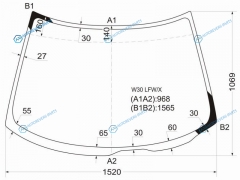 W30 LFWX Стекло лобовое NISSAN LARGO 93-99