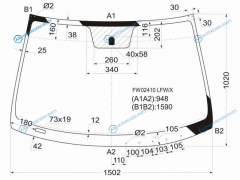 FW02410 LFWX Стекло лобовое NISSAN MAXIMA (USA) 04-08