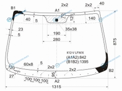 K12-V LFWX Стекло лобовое NISSAN MICRAMARCH 35D 02-10