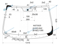 NIST0025 Стекло лобовое NISSAN MICRAMARCH 35D 02-10