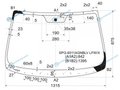 SPG-6011AGNBLV LFWX Стекло лобовое NISSAN MICRAMARCH 35D 02-10