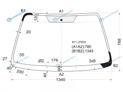 K11 LFWX Стекло лобовое NISSAN MICRAMARCH 35D 92-02