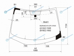 MURANO-R-VCP LFWX Стекло лобовое NISSAN MURANO 03-08